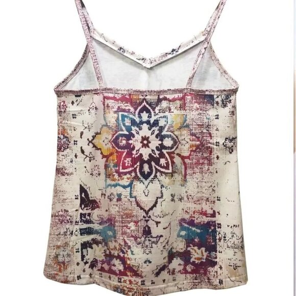 Women'sEthnic Floral Print Cami Top with V-Neck In S-M-L - Picture 3 of 4